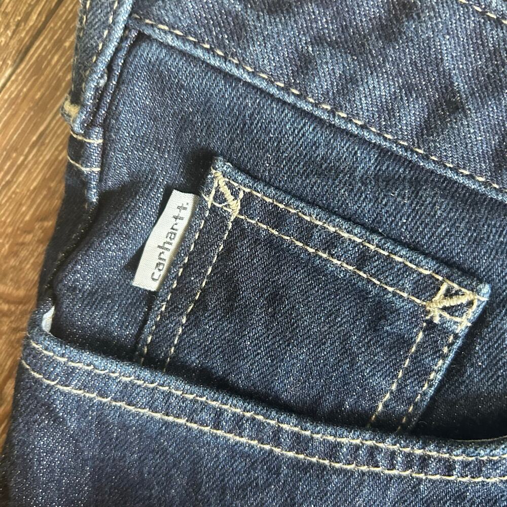 Carhartt Women’s Dark Wash Bootcut Jeans, Rugged Western Style, Size 6. - Picture 9 of 10